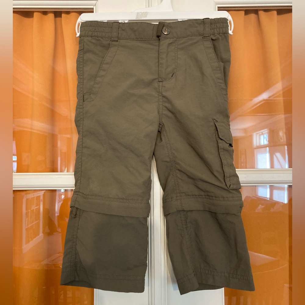 REI khaki-colored 100% nylon zip-off pants, 18 mo, EUC